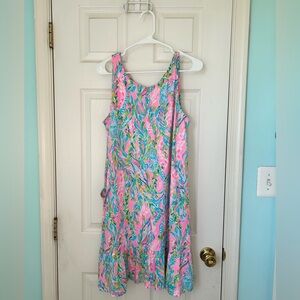 Lilly Pulitzer Pink and Blue Tropical Dress